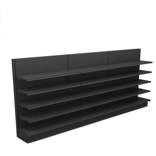 12' Gondola Wall Retail Merchandiser - Black